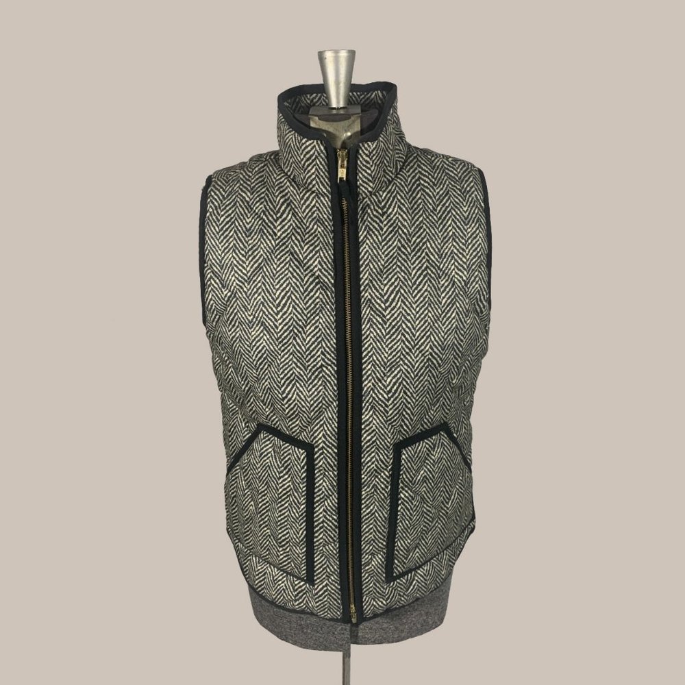 J Crew Factory Women Black & White Vest
